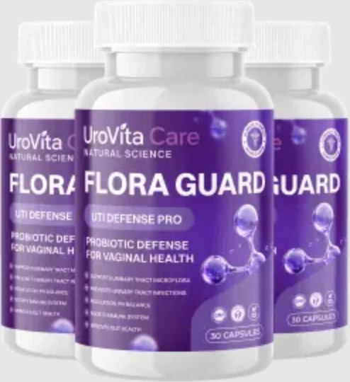 UroVita Care Flora Guard UTI Defense Pro capsules bottles